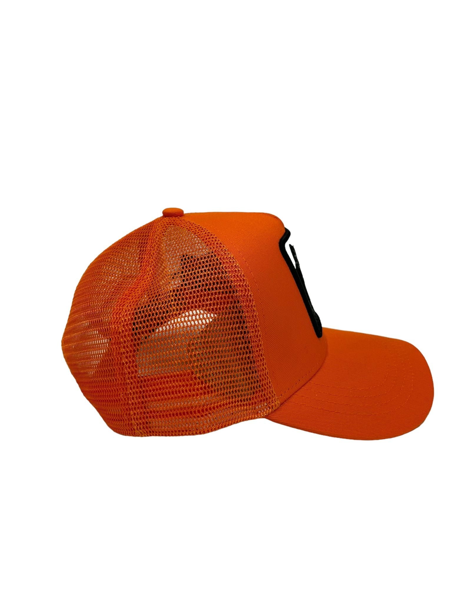 Goorin Bros Black Panther Orange Animal Farm Trucker Baseball Snapback Hat Cap
